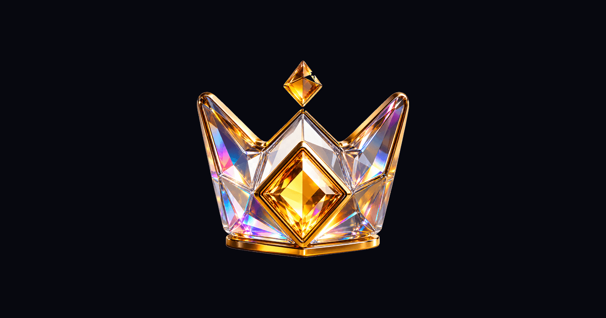 The faceted Holo crown mark on a dark field.